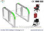 Glass Lane Turnstile High Speed Flap Barrier Gate with 10 Pairs IR Sensors