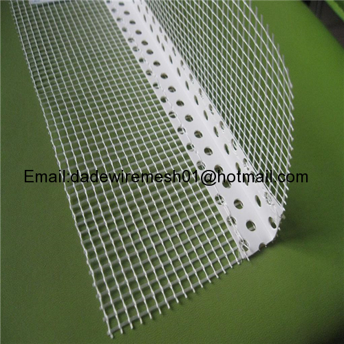 Construction material PVC corner protector strip/PVC Angle Bead with fiberglass mesh