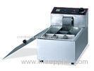 Doule Tank Open Industrial Electric Deep Fryer Large Capacity 400 X 840 X 940 MM