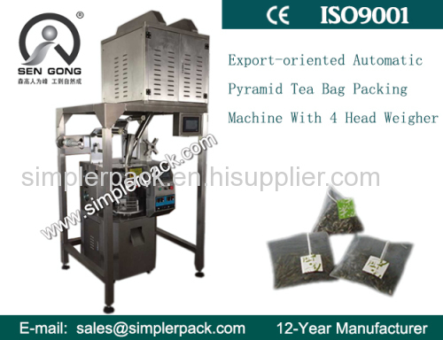 Automatic Three Diamensional/Triangle Teabag Packaging Machine Tea Leaves Pack Nylon Packing Grain Packing China Supply