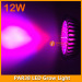 12W LED grow lighting PAR light in E27 lamp socket
