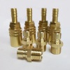 Brass male and female shut off quick coupler hose nipple connector