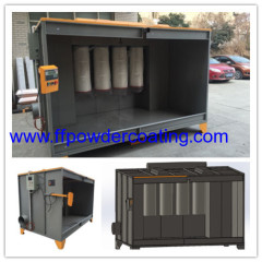 Manual spraying powder coat booth