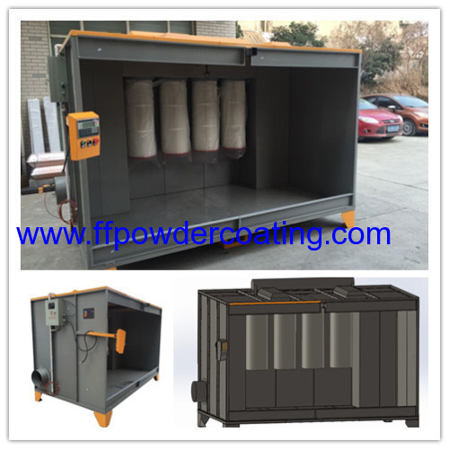 Manual powder coating booth