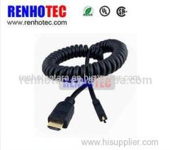 micro to mini male hdmi black elastic cable