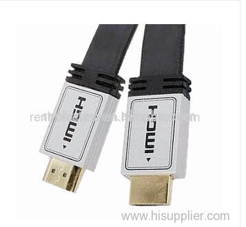 Customerized logo HDMI A type with black flat wire