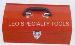 Refinement Portable Steel Flat-Top Tool Box Red