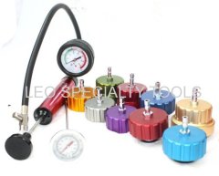 21pc Automotive Cooling Radiator Color Cap & Pressure Tester Pump Gauge Adapter Kit