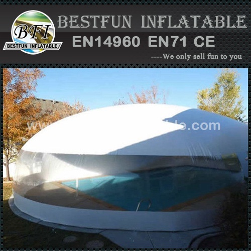 Large inflatable swimming pool tent
