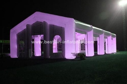 Durable fire resistant lighting inflatable party tent for wedding