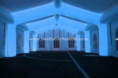 Durable fire resistant lighting inflatable party tent for wedding