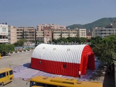 Fire resistant outdoor inflatable garage tents