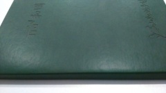 Debossed leather cover flexi bound book printing