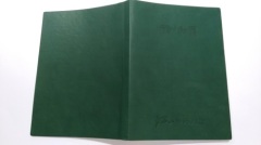 Debossed leather cover flexi bound book printing