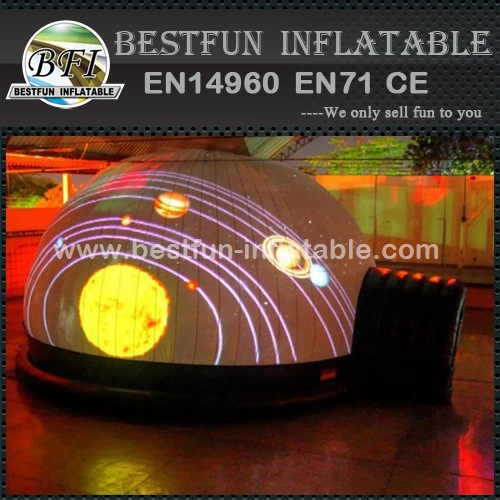 Inflatable projecting tent for exhibition