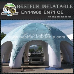 Large spider inflatable event tent with sun shelter