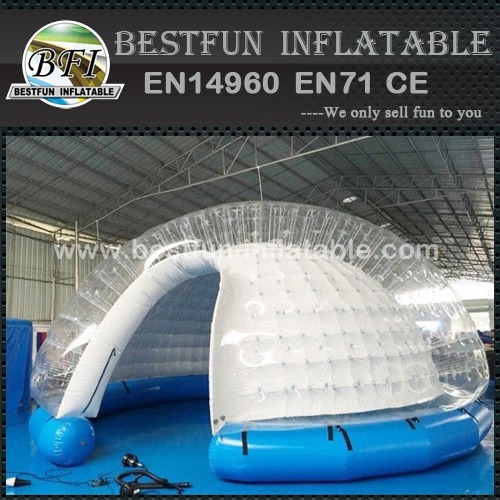 Semi transparent inflatable bubble tent