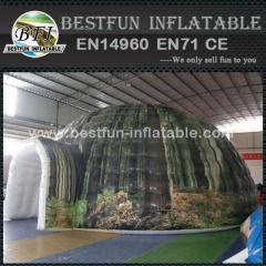 Uutside airtight printed camping inflatable tent with uv resistance