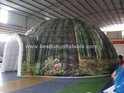 Uutside airtight printed camping inflatable tent with uv resistance