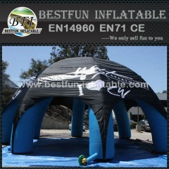 Inflatable spider tent with water proof cover