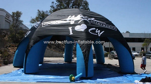 White print logo inflatable advertising spider tent