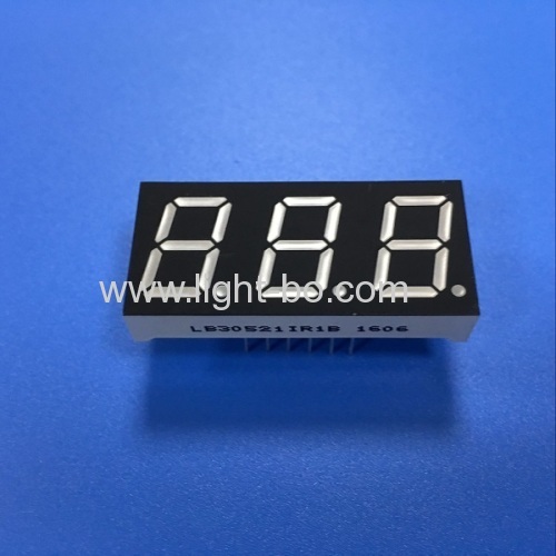 Ultra Red common anode 0.52" 3 digit 7 segment led display for digital indicator