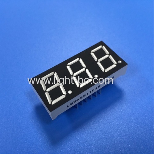 Ultra Red common anode 0.52" 3 digit 7 segment led display for digital indicator