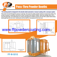 Pass Through powder coating booth