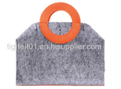 Polyester Felt Tote Bag with circle handle