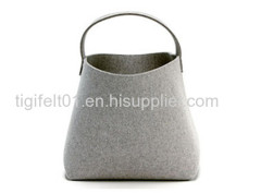 Large gray felt storage basket