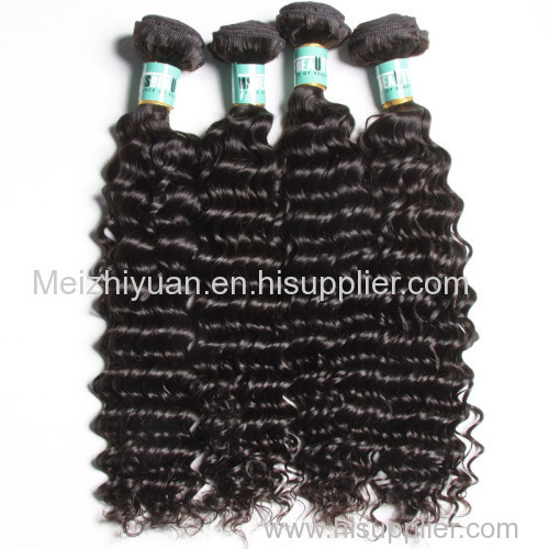 100% remy hair brazilian deep wave hair weave