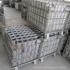 Collapsible pallet box wire container