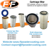 Cartridge filter for powder coating