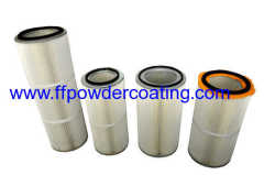 Cartridge filter for powder coating