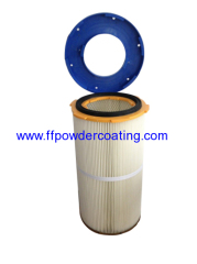 Cartridge filter for powder coating