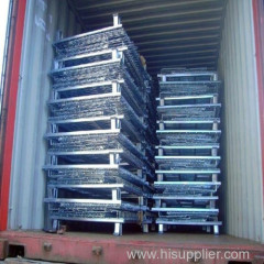 Rigid steel wire basket pallet