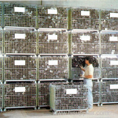 Wire mesh contianers for material handling