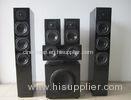 Black 5.1 Home Cinema Speakers With Active Subwoofer Super Bass Audio Sound 300W
