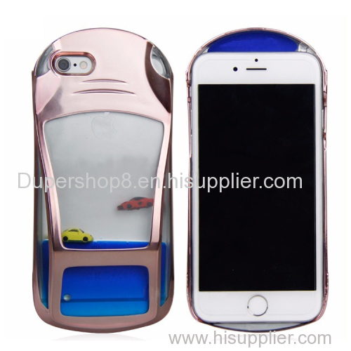 Liquid Mobile phone case for iPhone5/ 6/6 plus in car shape in 3 colors