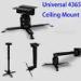 Black Manual 43 - 65cm Universal Projector Ceiling Wall Mount For DLP LCD LED Video Beamer