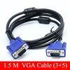 Projector Computer Monitor HD Audio Video Cable Male To Male 15 pins VGA