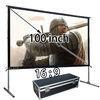 Commercial Front Fast Fold Projection Screen 87 X 49inch With Adjustable Frame Height
