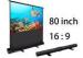 Simple Operation Manual Projection Screen / Pull Up Projector Screen 80" Diagonal 16 / 9 Format