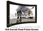 140 inches Fixed Curved Projector Screen 16:9 3D Matte White Material 1.2 High Gain