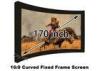 Large 170&quot; Diagonal Curved Projection Screen 16 to 9 Allumunium Alloy Frame