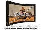 Large 170" Diagonal Curved Projection Screen 16 to 9 Allumunium Alloy Frame