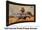 Large 170" Diagonal Curved Projection Screen 16 to 9 Allumunium Alloy Frame