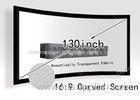 130" Wall mount Curved Projection Screen / Acoustically Transparent Screens For Movie
