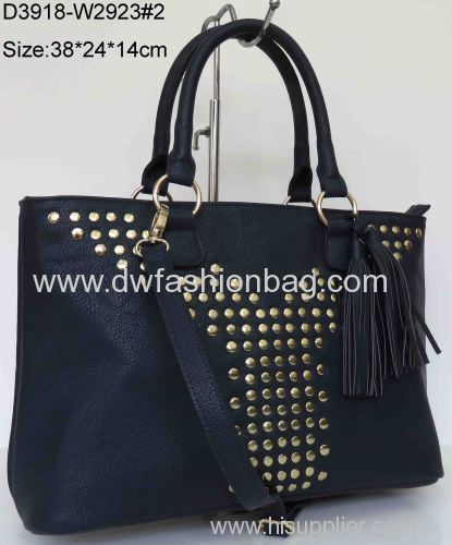 Fashion lady hand bag/PU zipper handbag