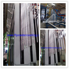 Vertical coating system for aluminum frames